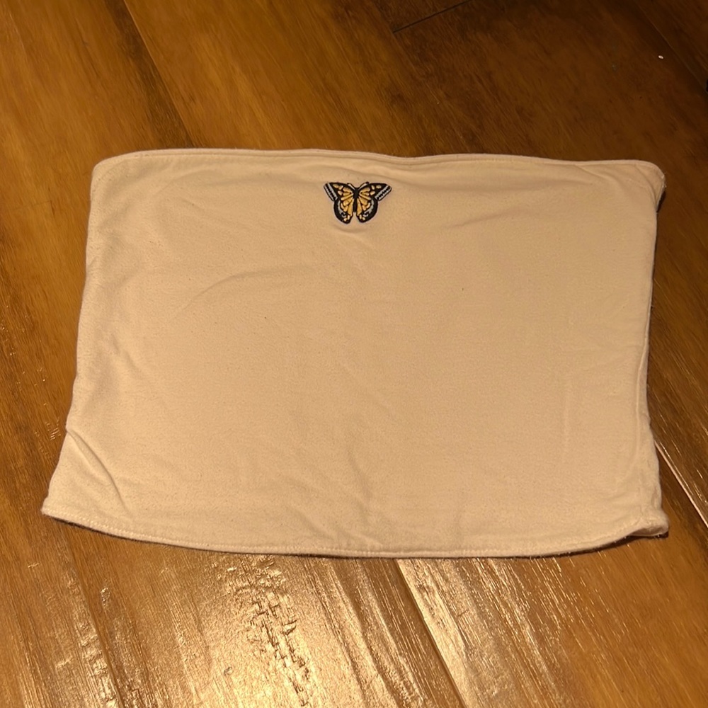 Tube top with a super cute butterfly in the middle